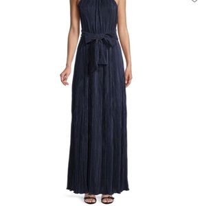 DKNY pleated belted gown